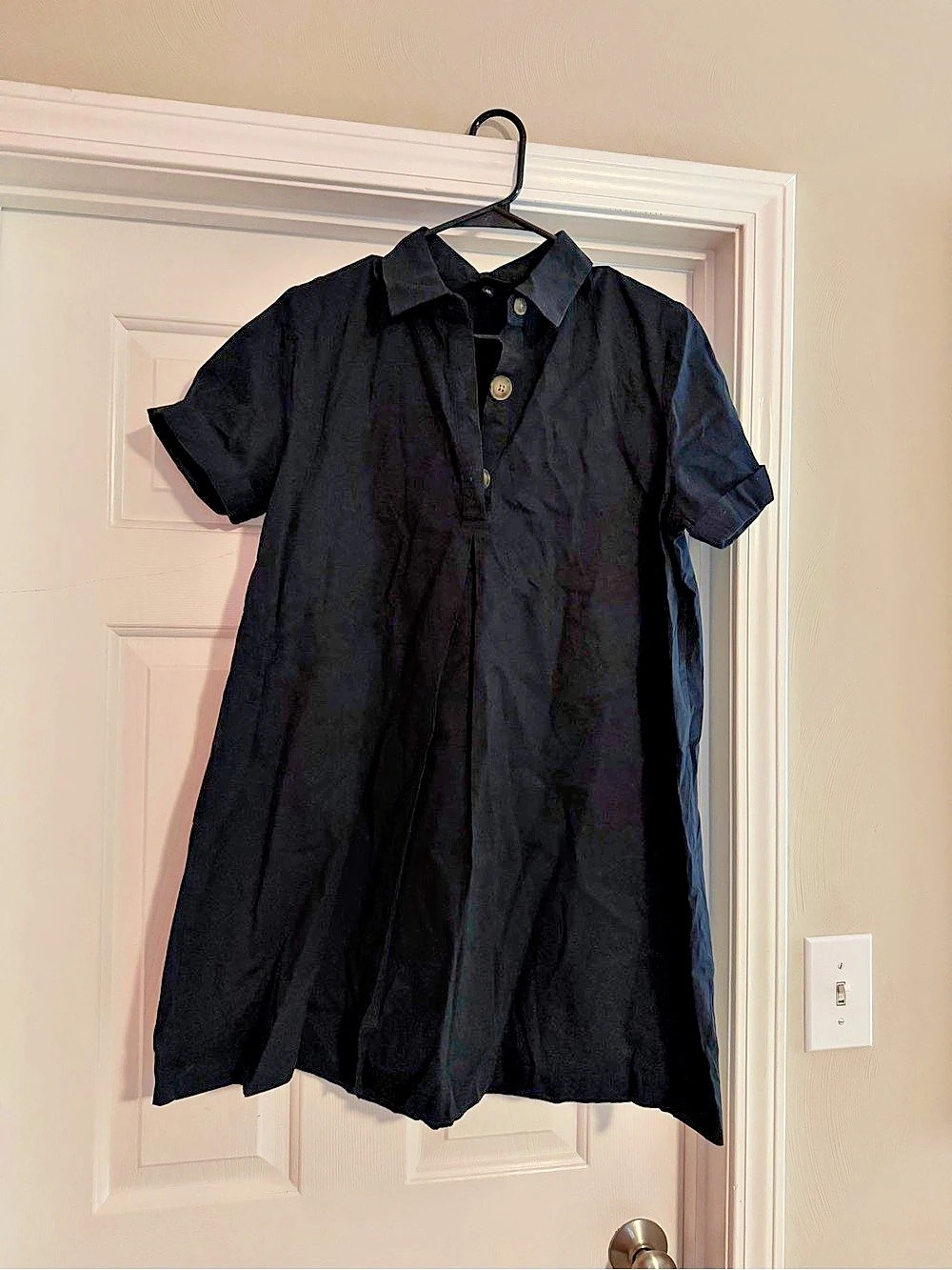 Who What Wear Mini Shirt Dress in Black Size Medium Like New